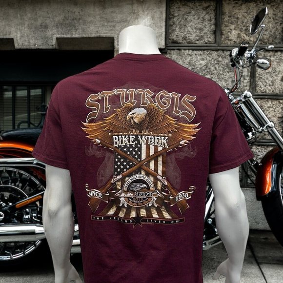 2019 Sturgis Bike Week Black Hill Motor Motorcycle Classic Graphic Tee T-Shirt - Picture 1 of 8